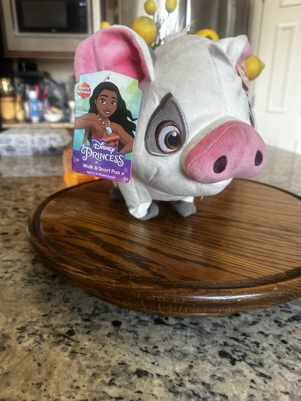 New 12" L Walk & Snort Pua Pig Plush Disney Moana Friend Motion & Sound 9" T